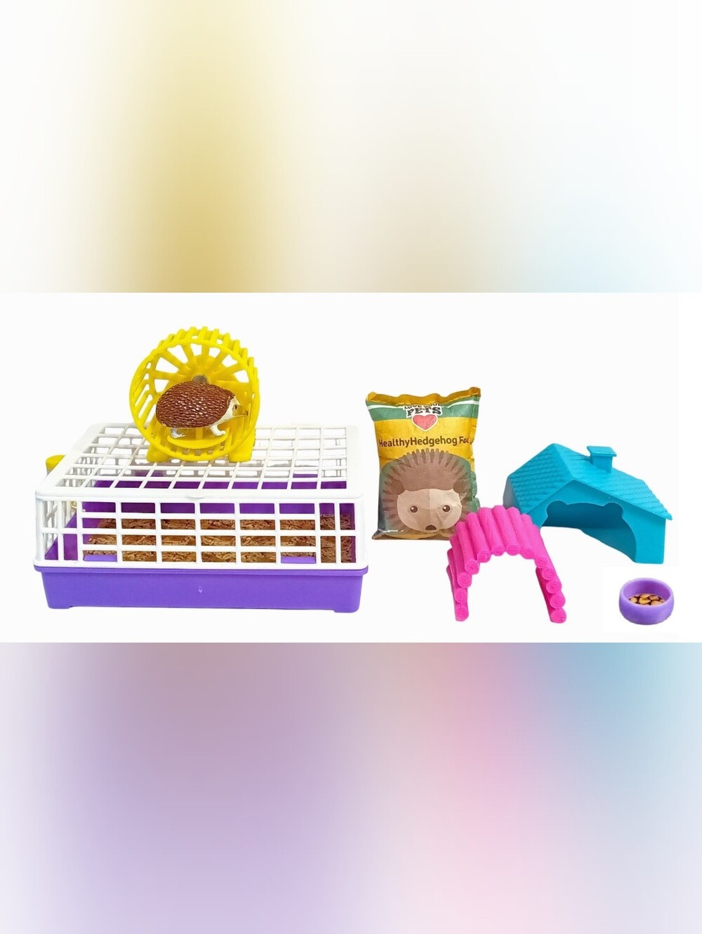 My Life As Small Pet Play Set for 18" Dolls Hedgehog, Cage & Wheel *Incomplete